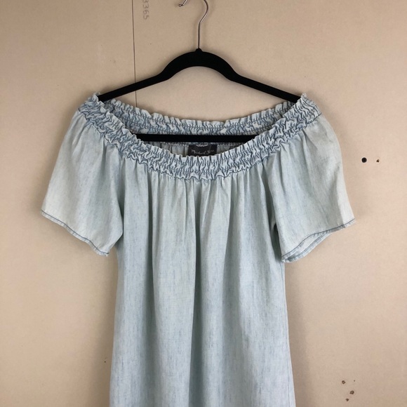 Michael Stars Smocked Off the Shoulder Shift Dress - Picture 5 of 7